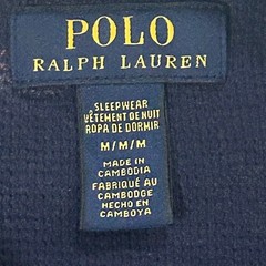 Polo Ralph Lauren Henley Shirt Mens M 100% Cotton Waffle Knit Preppy Blue Medium