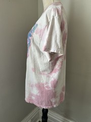 Playboy Shirt Mens Large Pink Bunny Logo Andy Warhol Graphic Tee Tie Dye Washed