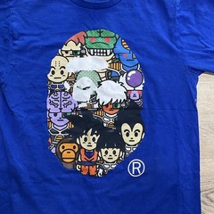A Bathing Ape BAPE x Dragon Ball Z Baby Milo Blue Tee M