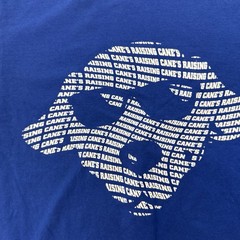 Raising Cane’s Crew Employee T-Shirt Blue XL District 100% Cotton EUC