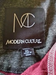NWT Modern Culture Club 80’s Burgundy Short Sleeve Henley Size XL