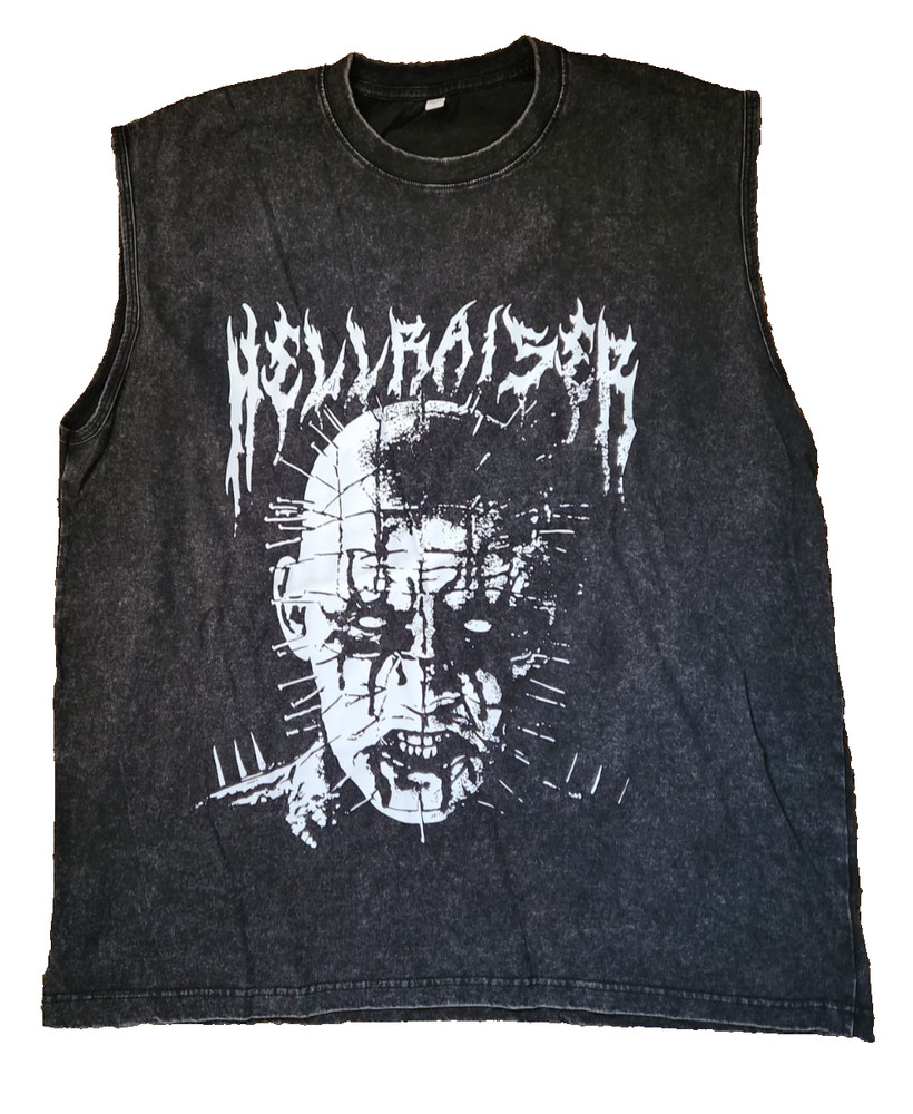 Hellraiser Pinhead Graphic Tank Top XL Black Horror Movie Fan Shirt Vintage