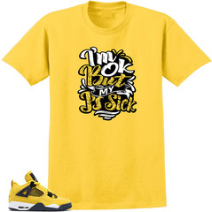 Tee to match Air Jordan Retro 4 Tour Yellow Lighting-Sick J’s Tees