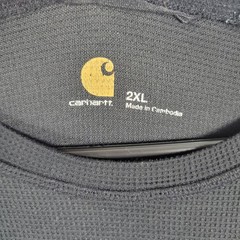 Carhartt Force Shirt Mens Size 2XL Long Sleeve Black Zip Pocket Work Utility