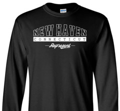 New Haven Connecticut State T-Shirt Long Sleeve Graphic Tees Unisex Apparel Text