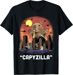 Capybara Shirt Funny Kaiju Caybara Monster Rodent Capyzilla T-Shirt