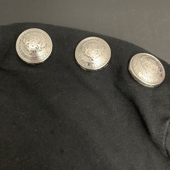 Balmain – Logo T Shirt Rhinestone Buttons – Black – Size: XS