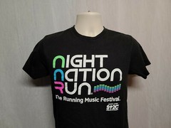 Night Nation Run The Running Music Festival Adult Small Black TShirt