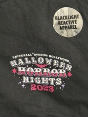 Universal Studios Hollywood Halloween Horror Nights T Shirt Blacklight HHN 2023