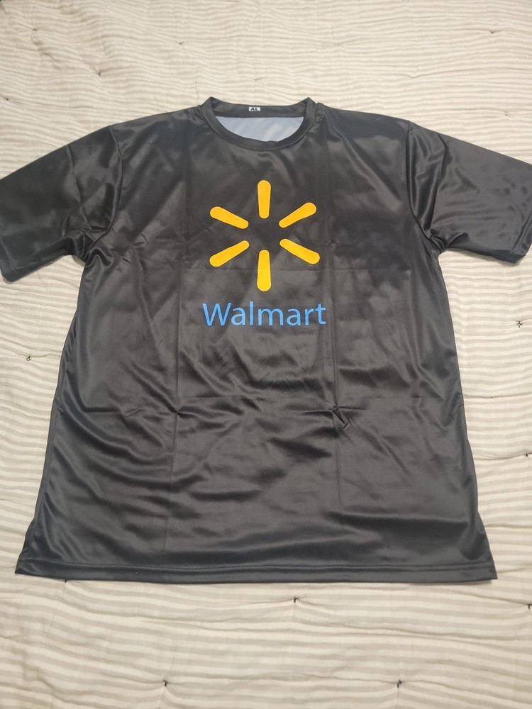 Walmart Store Men’s Unisex Black Size Small-2xl Dri Fit Short Sleeve Shirt