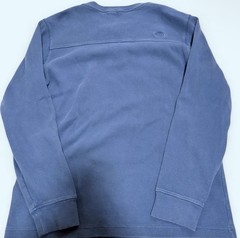 The North Face Men’s M Blue Waffle Knit Long Sleeve Henley T-Shirt Logo