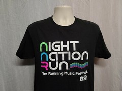 Night Nation Run The Running Music Festival Adult Medium Black TShirt