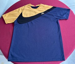 Nike Tri-Color (Amber, Black, Blue) Heavy Short Sleeved Men’s Tee Shirt 46″