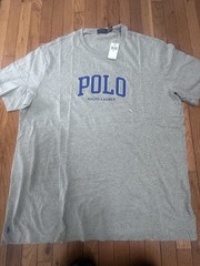 NWT Polo Ralph Lauren 3LT 3XL Tall Logo Basic Cotton Tee Tshirt Grey