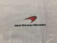 West McLaren Mercedes Formula 1 Racing Team Tee T Shirt Size L White Vintage
