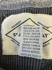 St Johns Bay Henley Men’s 2XL Gray Waffle Knit Button Long Sleeve Stretch Shirt