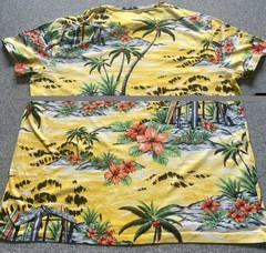 Polo Ralph Lauren T-Shirt Floral Full Print Yellow Crewneck Classic Fit Men’s XL