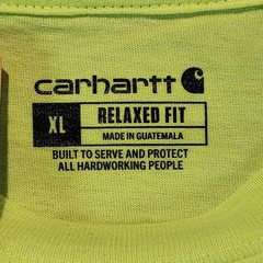 Carhartt Hi Vis Safety T Shirt XL Lime Yellow ASC Sabertooth Logo NWT