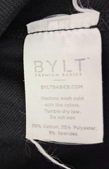 Bylt Basics T-Shirt Mens Size XXL Drop Cut V-Neck Gray Striped Lux Short Sleeve