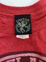 Unitas England Football T-Shirt Mens Small Red Excellent Graphic Tee Soccer UK