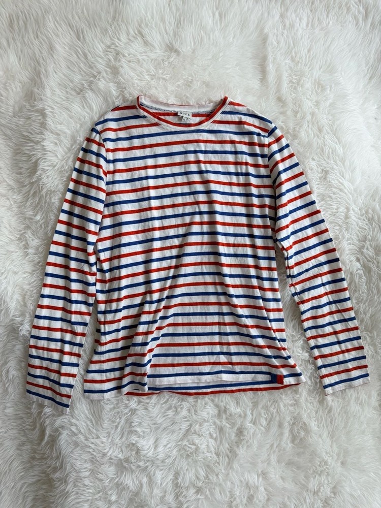 KULE Striped Long Sleeve Cotton T-Shirt