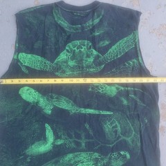 Y2k Sea Turtle nature tank top all over print vacation shirt 100% cotton