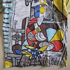Pablo Picasso 10 Color Screenprint Overprint All Over Print Tee Tshirt L