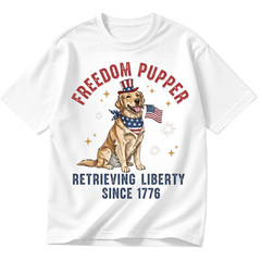 Golden Retriever Patriotic Shirt USA 250th Anniversary Gift Dog Tee S-5XL