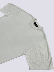 Louis Vuitton LV Monogram Short-Sleeved Cotton Crewneck T-Shirt White Size M