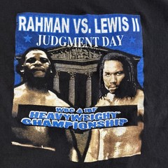 Vintage Hasim Rahman Vs Lennox Lewis 2 Boxing T-Shirt Adult L/XL Black 2001