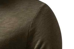 Men’s Shirt Cotton Henley Neck T-Shirts Long Sleeve Casual Button Plain 25% OFF