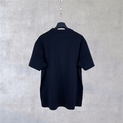 Louis Vuitton LV Embroidery Logo Damier Cotton Pique T-Shirt Blue Size M