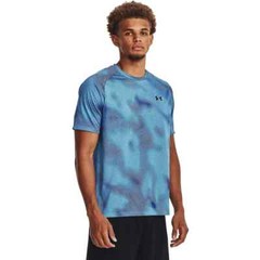 Under Armour Mens 2.0 Lino Print Tech Short Sleeve T-Shirt Blizzard Varsity Blue