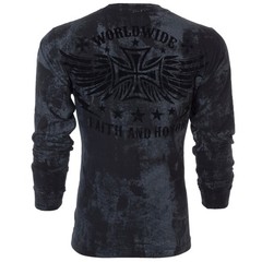 Archaic Affliction Men’s Men’s Thermal shirt BLACK TIDE Black Biker S-3XL