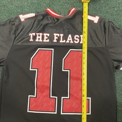 The Flash T-Shirt Football Jersey Black w/Red DC Comics Originals Number 11 L
