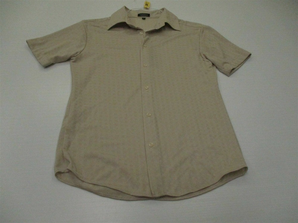 MISSION Shirt Men’s Size S Classic Stretch Button Down Slim Ivory NEW