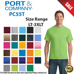 Port & Company PC55T Mens Big & Tall Short Sleeve Core Blend Crew Neck Tee
