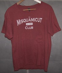 Vintage 2014 Crew Neck Golf Tee Shirt THE MISQUAMICUT CLUB 4th OF JULY Red Sz L