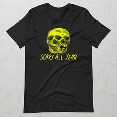 Scary All Year Skull Design ADULTS UNISEX T-Shirt NEW