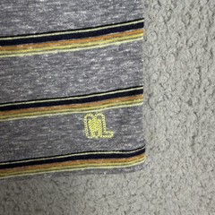Marine Layer T Shirt Mens M / L Gray Black Striped Cotton Blend Casual Tee