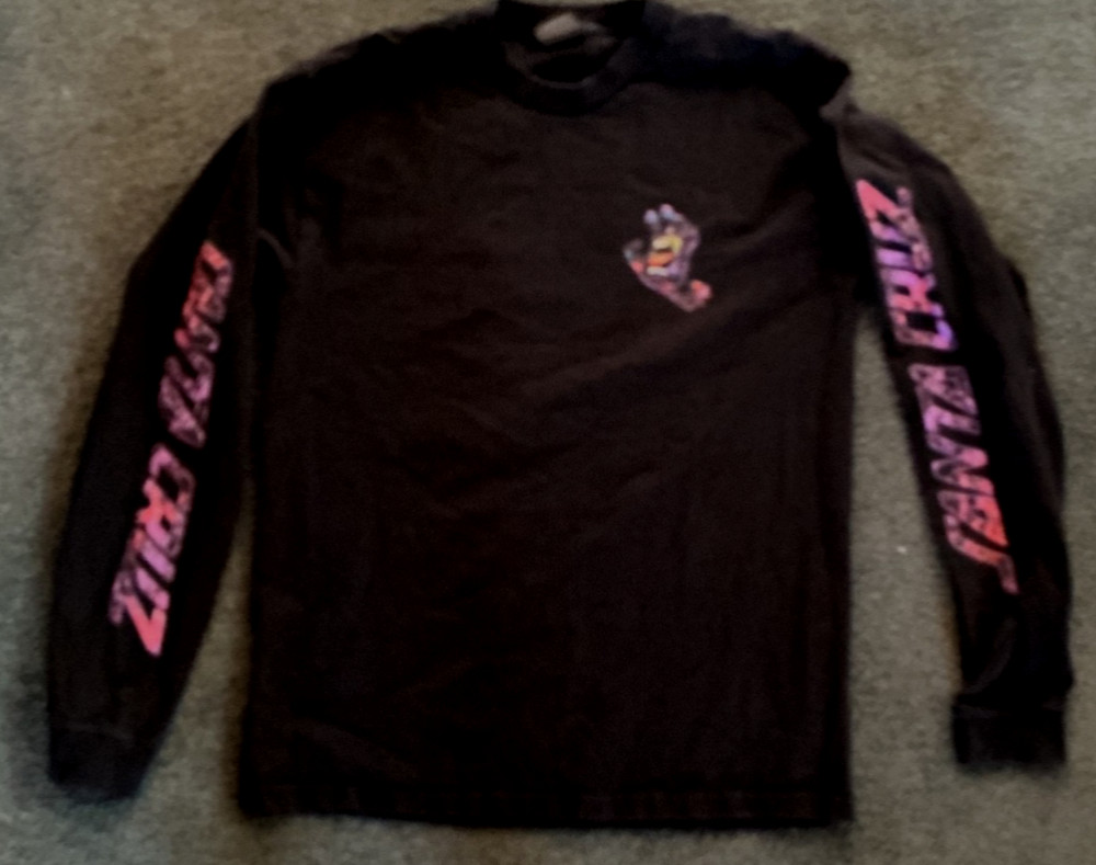 santa cruz t shirt long sleeve black xl