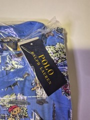 Polo Ralph Lauren Blue Polo Bear Paris Graphic T-Shirt Size 2XB New With Tag