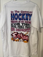Vintage Fear Nothing Gear Hockey T-shirt Men’s XL 90s White