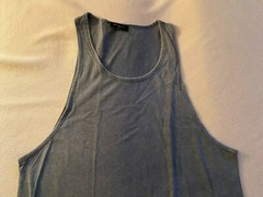 New Look Mens Sleeveless Longer Tank Top Size Med NWOT Cotton heather blue
