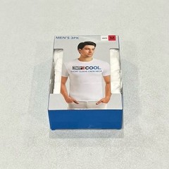 32 Degrees Cool Men’s 3 Pack Short Sleeve Crew Neck Shirt, White, Size M