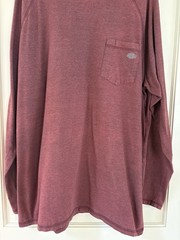 Dickies Temp-iQ Work T-Shirt Sz 3XL Performance Pullover Tee Maroon Long Sleeve