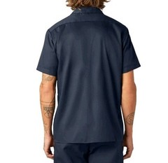 Dickies FLEX Relaxed Fit Button Short Sleeve Work Shirt Men’s Small Dark Navy