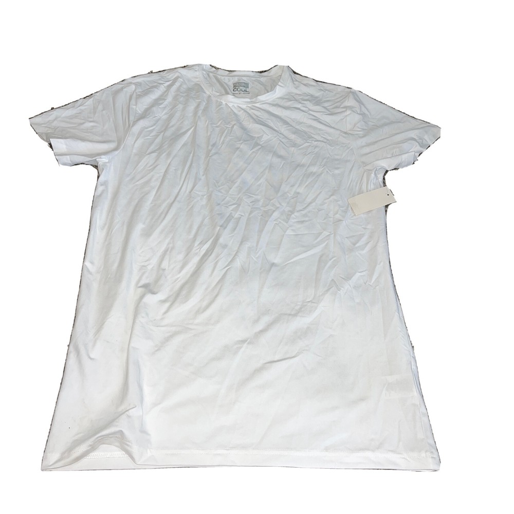 NWT Men s White 32 DEGREES COOL Short Sleeve Performance Fabric XXL