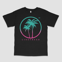Live Fresh South Beach Black Tee HOT