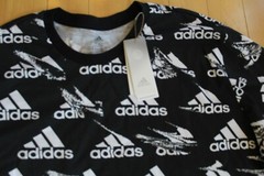 NWT ADIDAS Big & Tall Men’s All Over Print Athletic Shirt Black White
